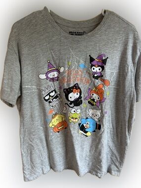 Hello Kitty & Friends Gray Halloween Graphic Tee size L